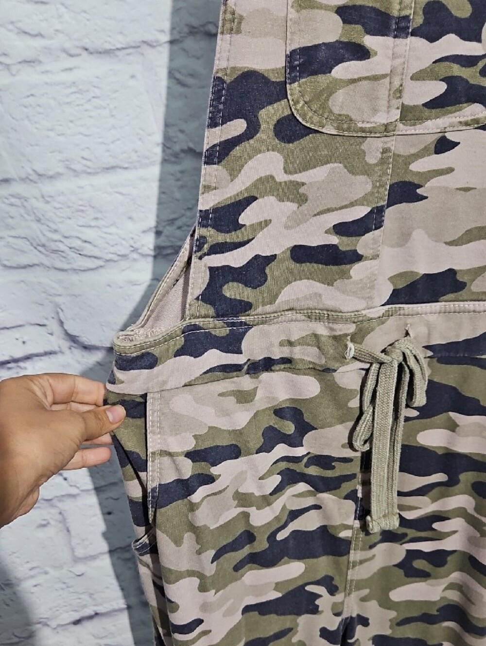 Wallflower Camouflage Overalls in Olive, Navy & Beige - Picture 4 of 10